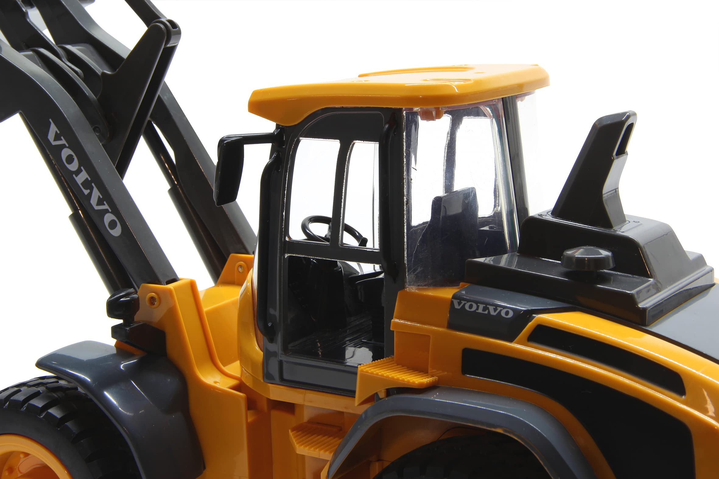 JAMARA Volvo L50 1:16 2,4GHz - originalgetreue Knicklenkung, Auto-Standby-Modus, Rückfahrwarnsound, 2 Radantrieb, Blinker, realistischer Motorsound 405058 Orange