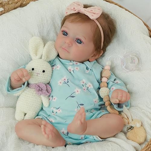 Miniatura 4 de SCOM Felicia - Muñecas de bebé recién nacidas realistas de 17 pulgadas con cuerpo de tela suave pesada, muñecas Reborn de la vida real con caja de