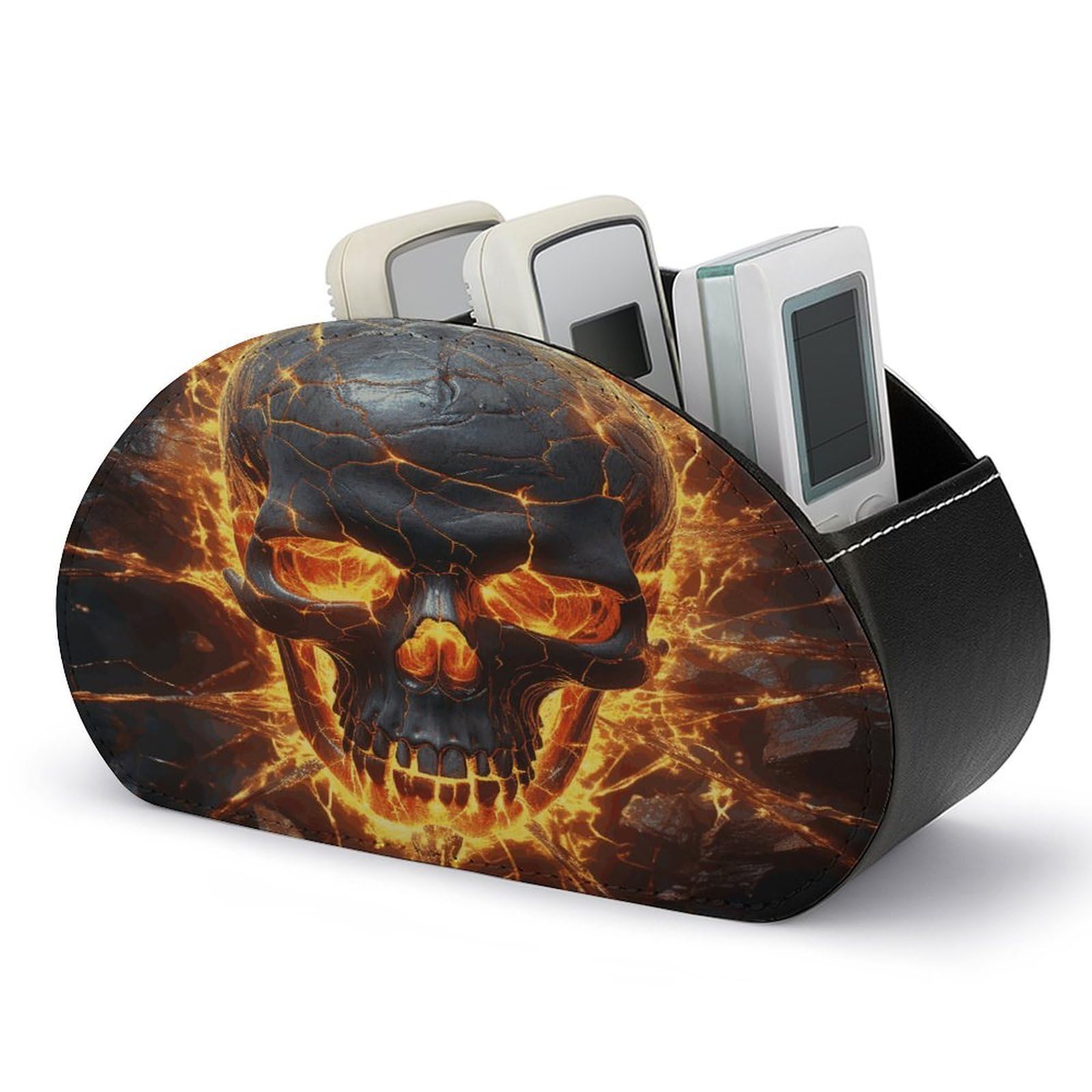 Btcowzrv Style Shattering Of Skull Remote Control Holder With 5 Compartments