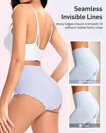 Seamless Knickers for Women Underwear,High Waist Knickers Multipack