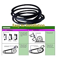 Vista 7 de 954-04219 754-04219 Cinturón de cubierta (1/2" x 103") para John Deere GX20072 GY20570 Cub Cadet LTX10145 LTX1046VT LT2000 LT-2200 MTD Troy-Bilt