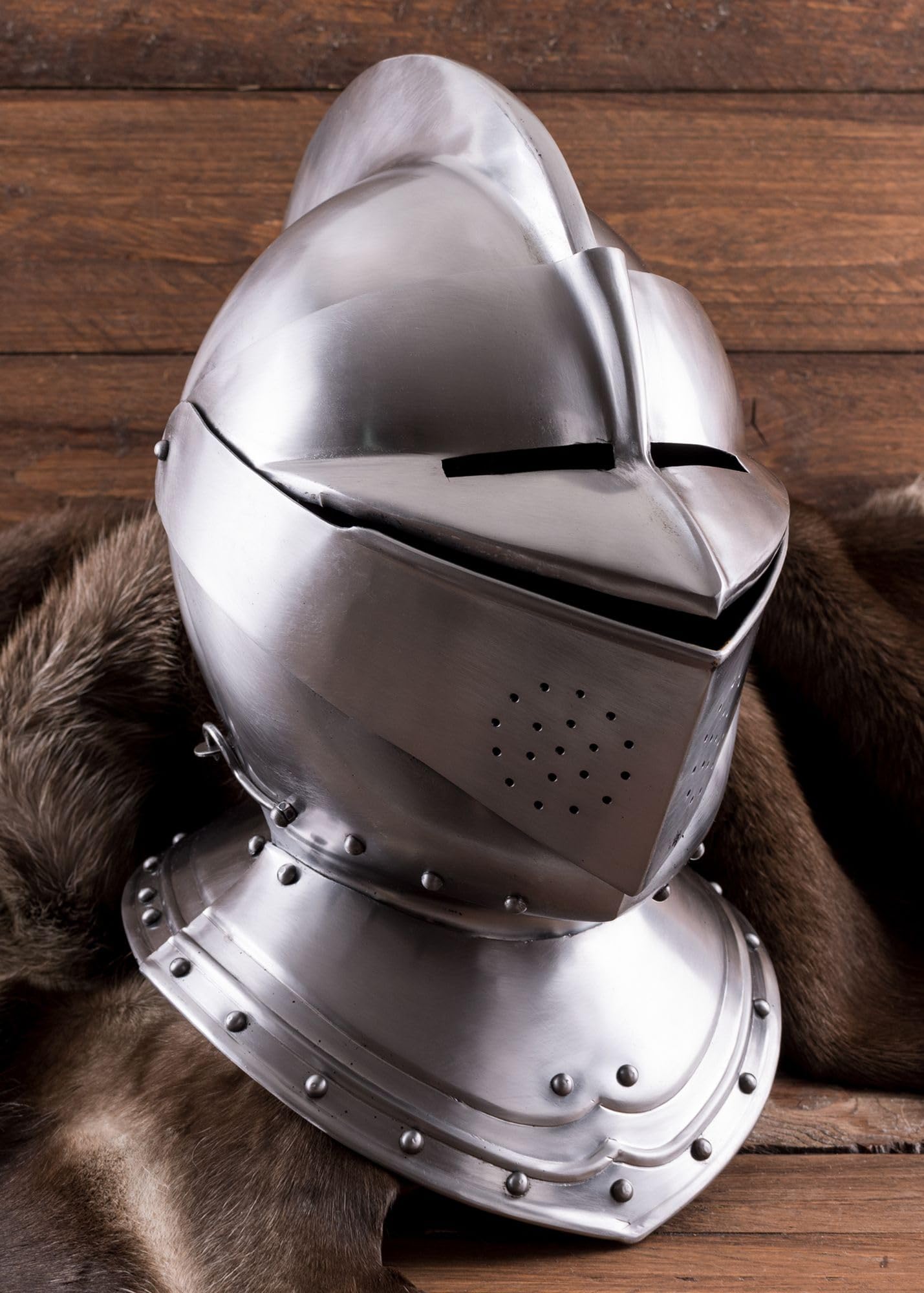 Battle-Merchant Casque fermé anglais, acier 1,6 mm