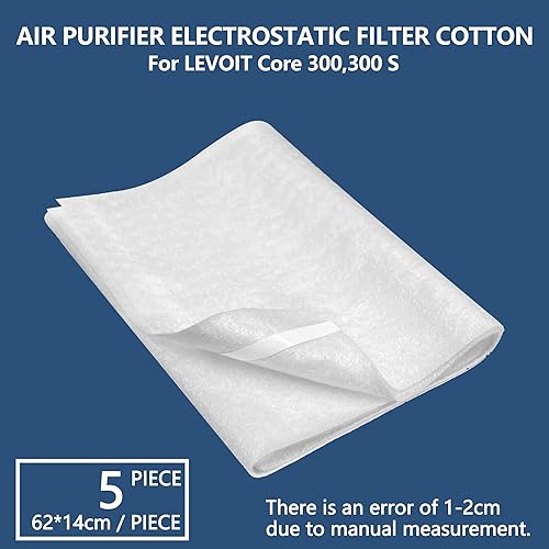 Miniatura 6 de HPUY Purificador de aire prefiltro de algodón, paquete de 5 unidades, compatible con filtro de purificador de aire Levoit Core 300 y filtro de