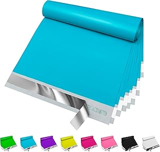 Blue Poly Mailers 10x13 Inch 100 Pcs, Strong Adhesive Shipping Bags for Clothing, Durable Thick Mailing Envelopes with Self Seal, Waterproof and Tear Proof, Packaging Bags for Small Business