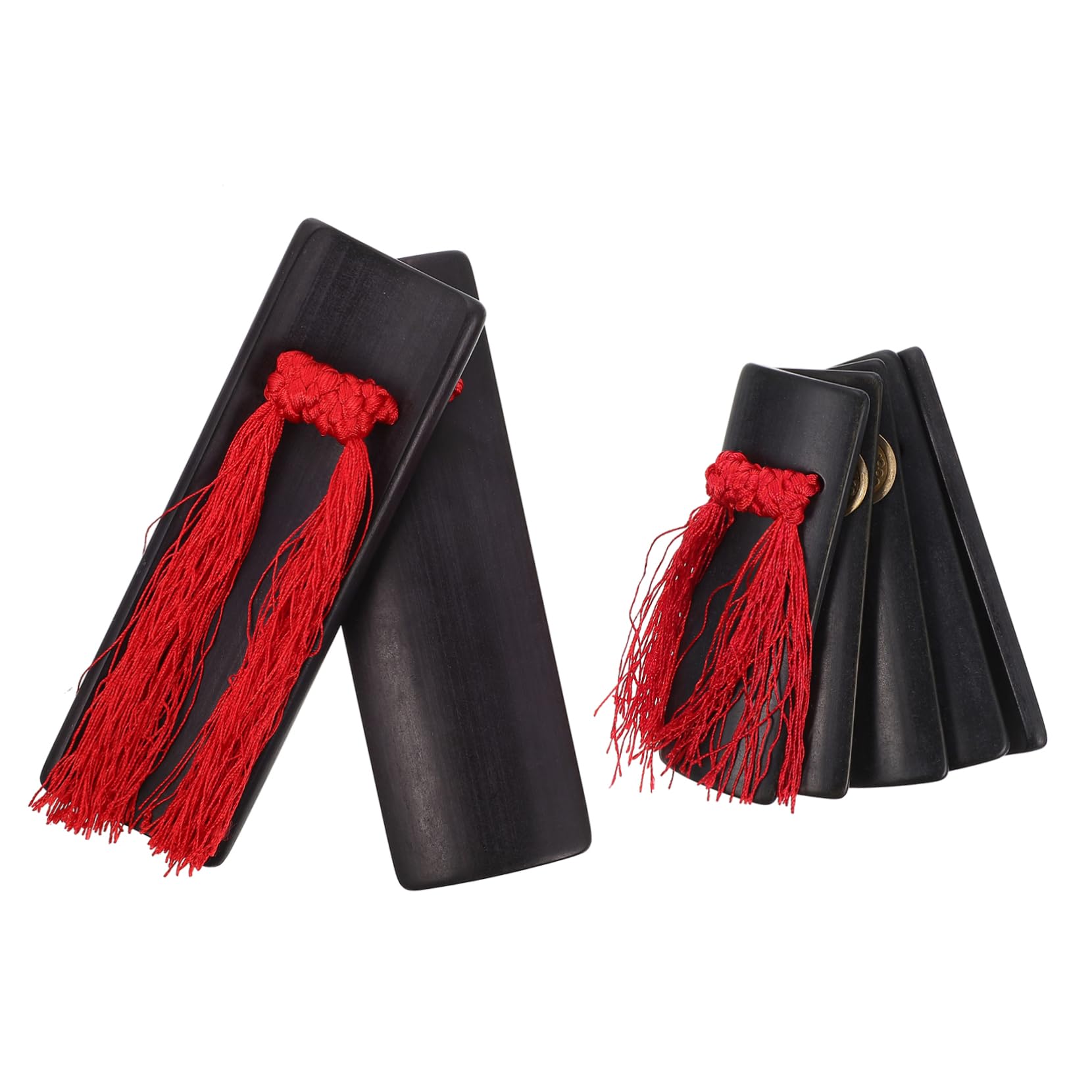 Holibanna 1Set Black Clappers Handheld Percussion Instruments for Adults Smooth Edges Sound for Traditional Music Stage Performances