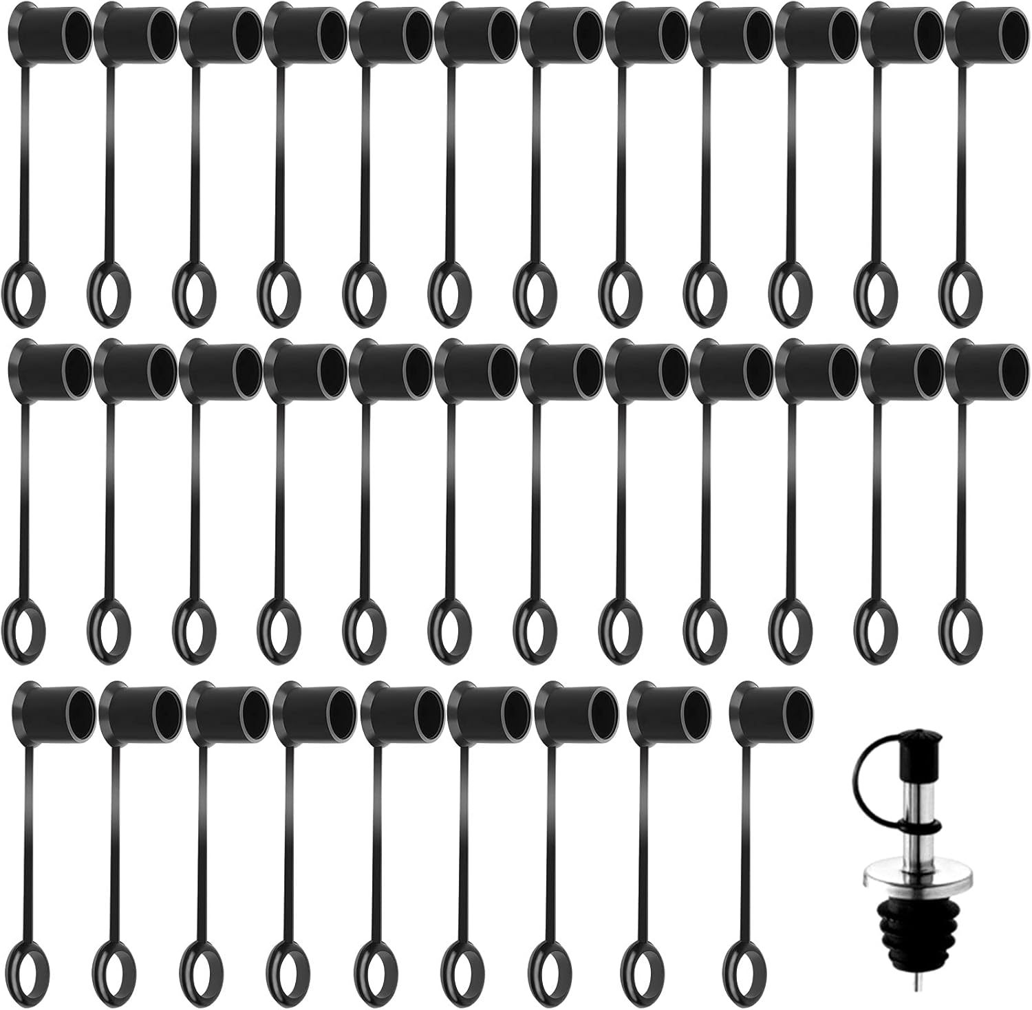 200 Pieces Pourers Dust Caps, Bottle Pourer Covers, Liquor