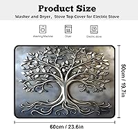 Vista 2 de Tapete antideslizante para cubierta superior para lavadora y secadora, almohadilla protectora a prueba de polvo con múltiples diseños de patrones
