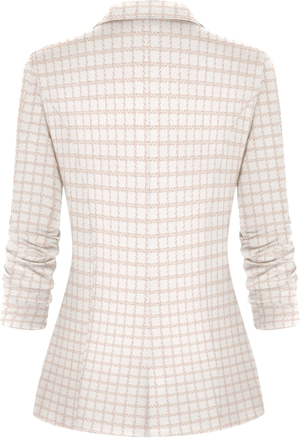 Genhoo Women's Long Sleeve Blazer Open Front Cardigan Jacket Work Office Blazer with Zipper Pockets - Image 2