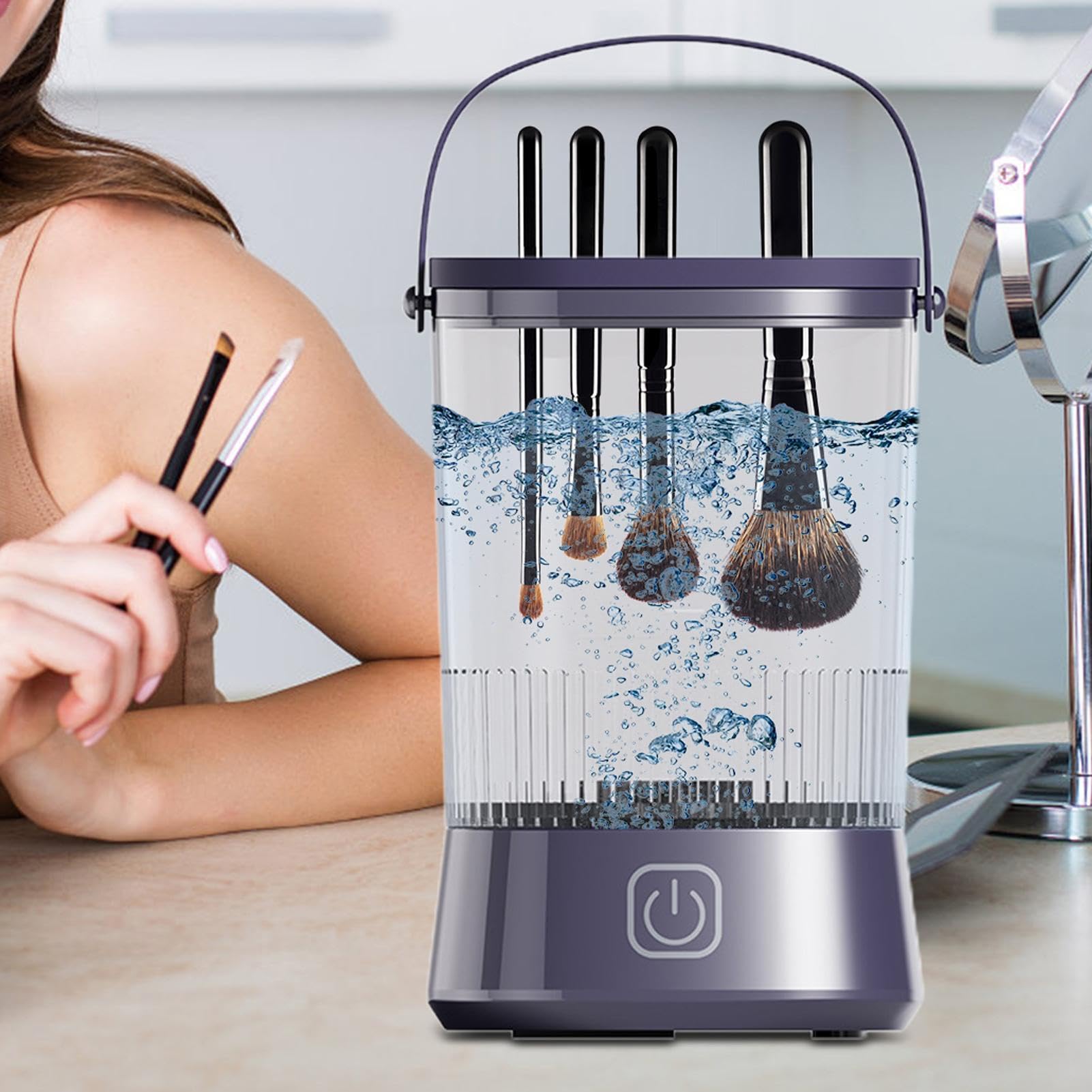 Maszyna do czyszczenia pędzli do makijażu, automatyczny środek do czyszczenia pędzli kosmetycznych - automatyczna maszyna do makijażu Spinner Cleaner | Pędzel do makijażu, narzędzie