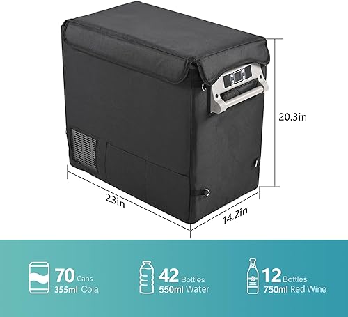 Miniatura 7 de EUHOMY CF55 - Funda protectora aislada para refrigerador de automóvil de 59 cuartos de galón, bolsa de tránsito aislada para refrigerador portátil