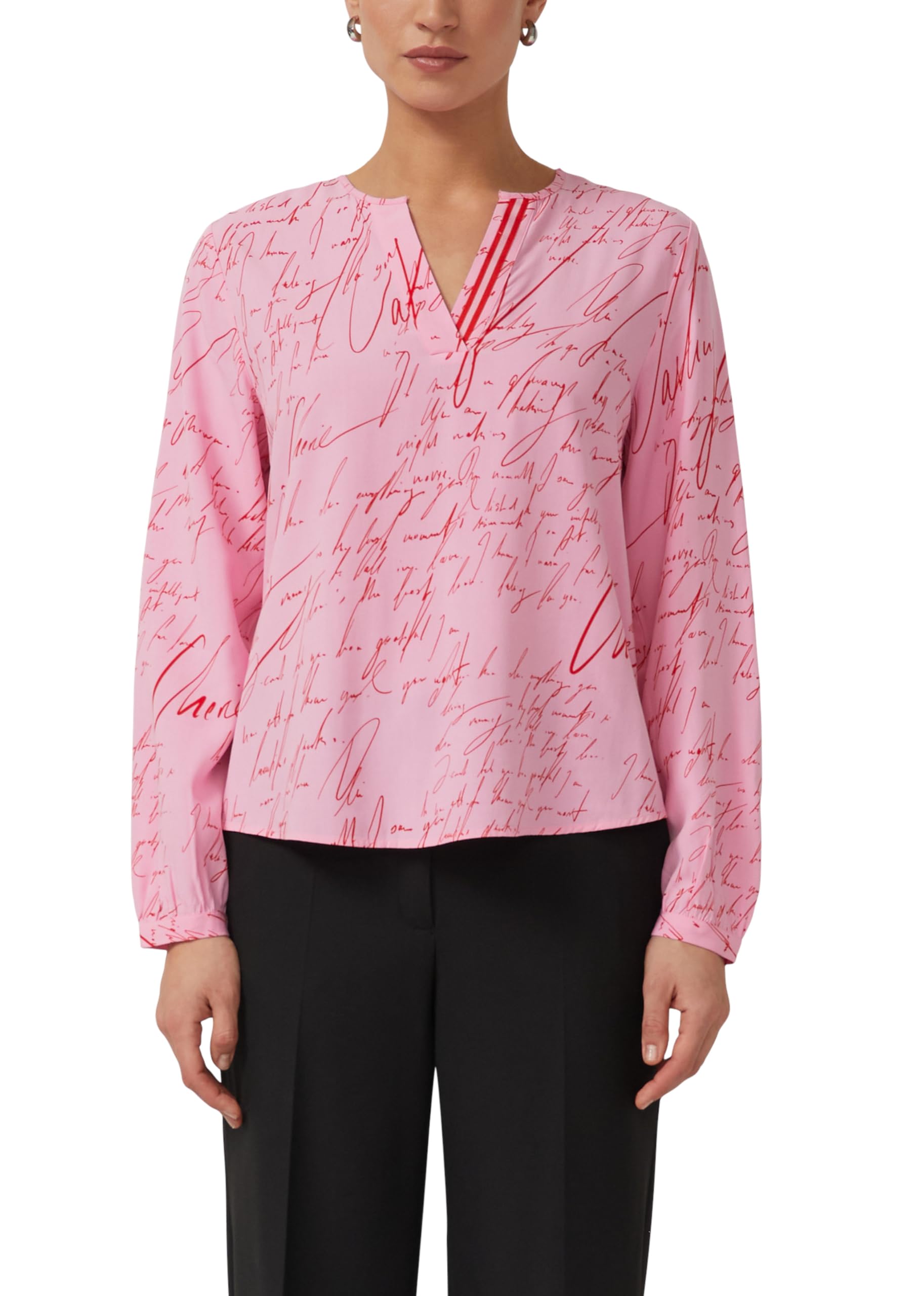 s.Oliver Black Label Damen 2174917 Bluse V-Neck (1er Pack)