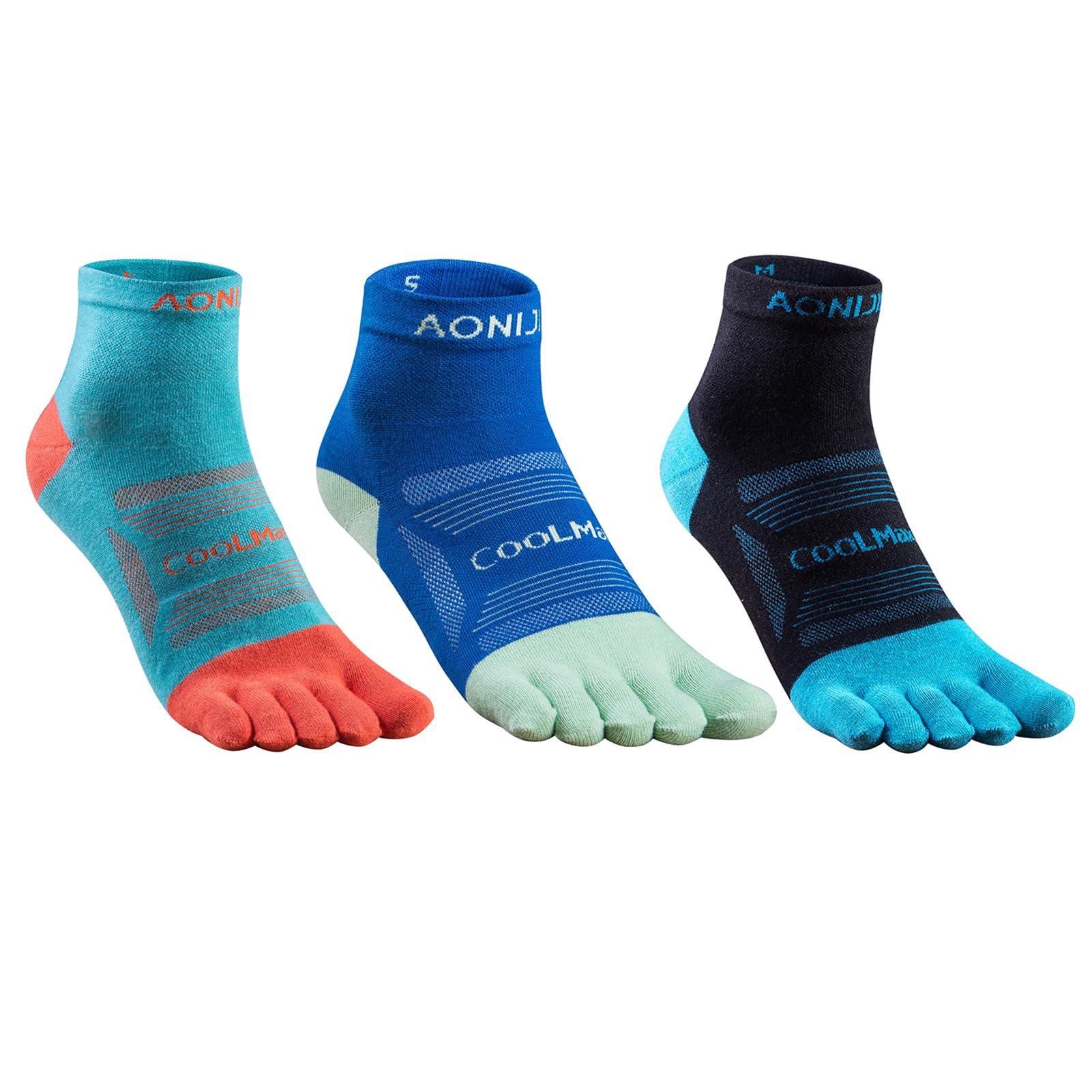 Azarxis Calzini Running Uomo Donna Calze con 5 Dita Traspiranti e Antiscivolo Calze Separate da Caccio Ciclismo Corsa Trail Trekking