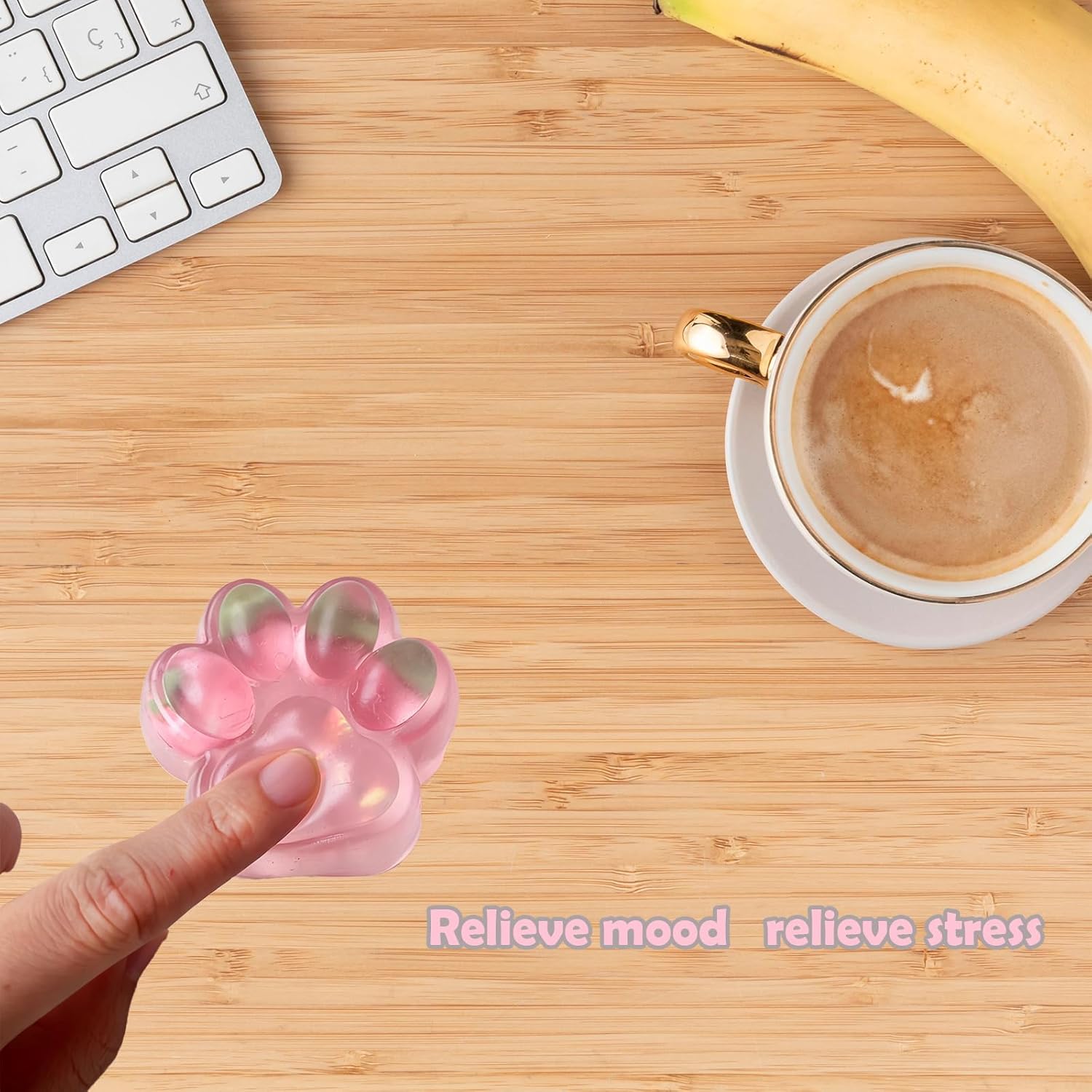 2-Pac taba Squishy cat paw ,Adults Sensory Fidget Cute Squishy Toys, Anxiety Stress Relief Squeeze ,for Party Favor Gift,Desk