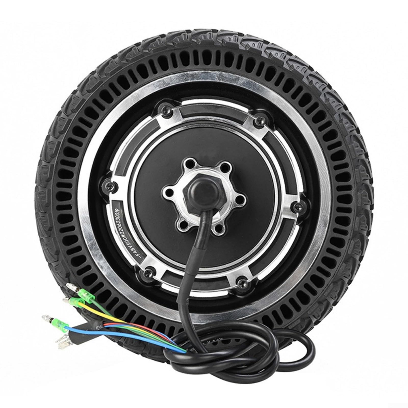 Rueda de motor eléctrico de 48 V y 500 W para neumáticos de la serie Kugoo de 10 pulgadas, bajo ruido, alta resistencia, goma de metal, pieza de bricolaje para montar al aire libre