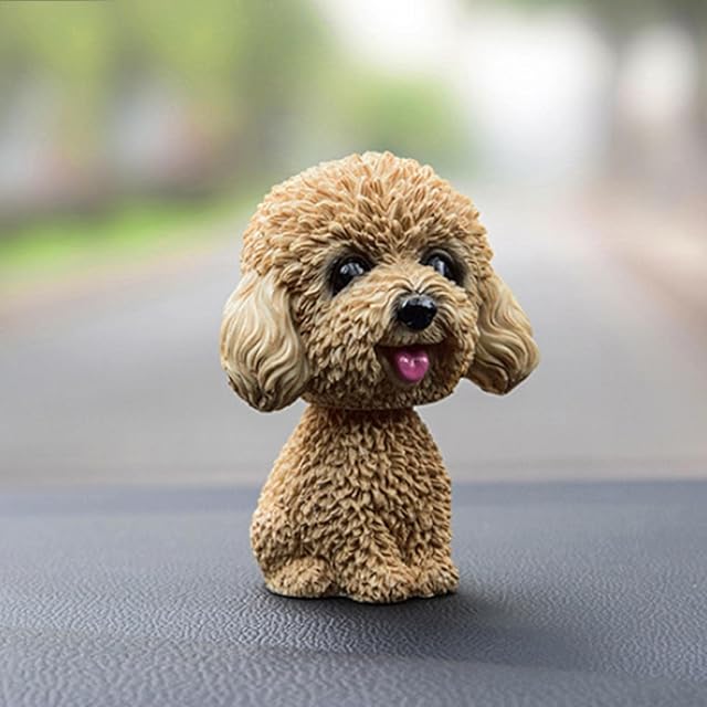 Werakou Bobblehead Figures,Mini Bobble-Head Toys, Cute Puppy Dog Ornaments, Car Nodding Dog Decor, Car Interior Dashboard Decoration