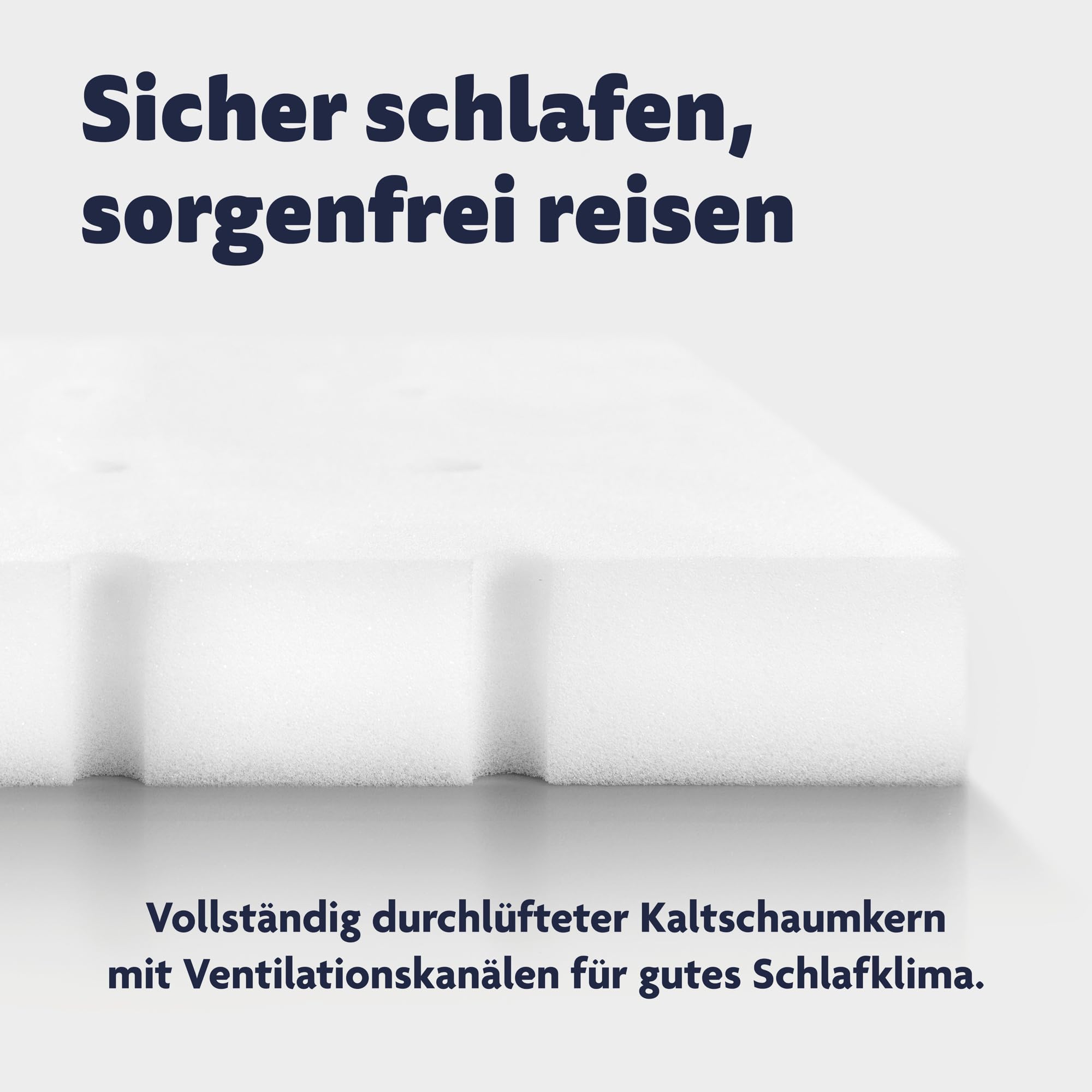 Julius Zöllner Reisebettmatratze Travelsoft Premium, Schadstoffgeprüft nach Standard 100 by OEKO-TEX, 60 x120 cm