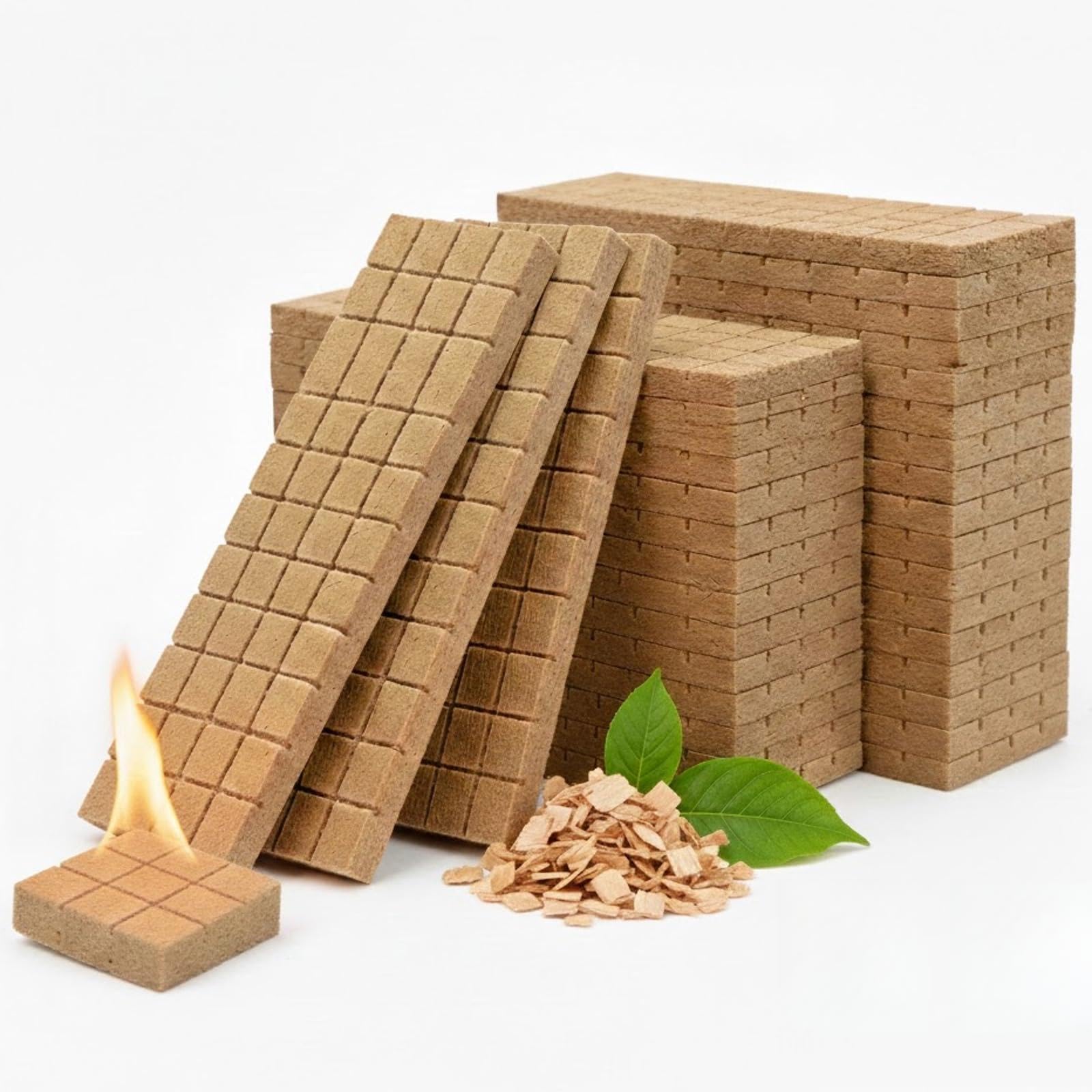 Kaminanzünder Anzündwürfel Kaminanzünder Grillanzünder Anzünder Holz - 9600 Würfel, 240 Tafel