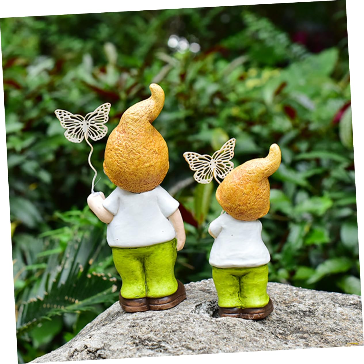 3pièces Statue De GNOME De Jardin Céramique Décoration De Jardin Adorable pour Extérieur Et Intérieur Figurine GNOME Artisanale pour Accueillir Vos Invités
