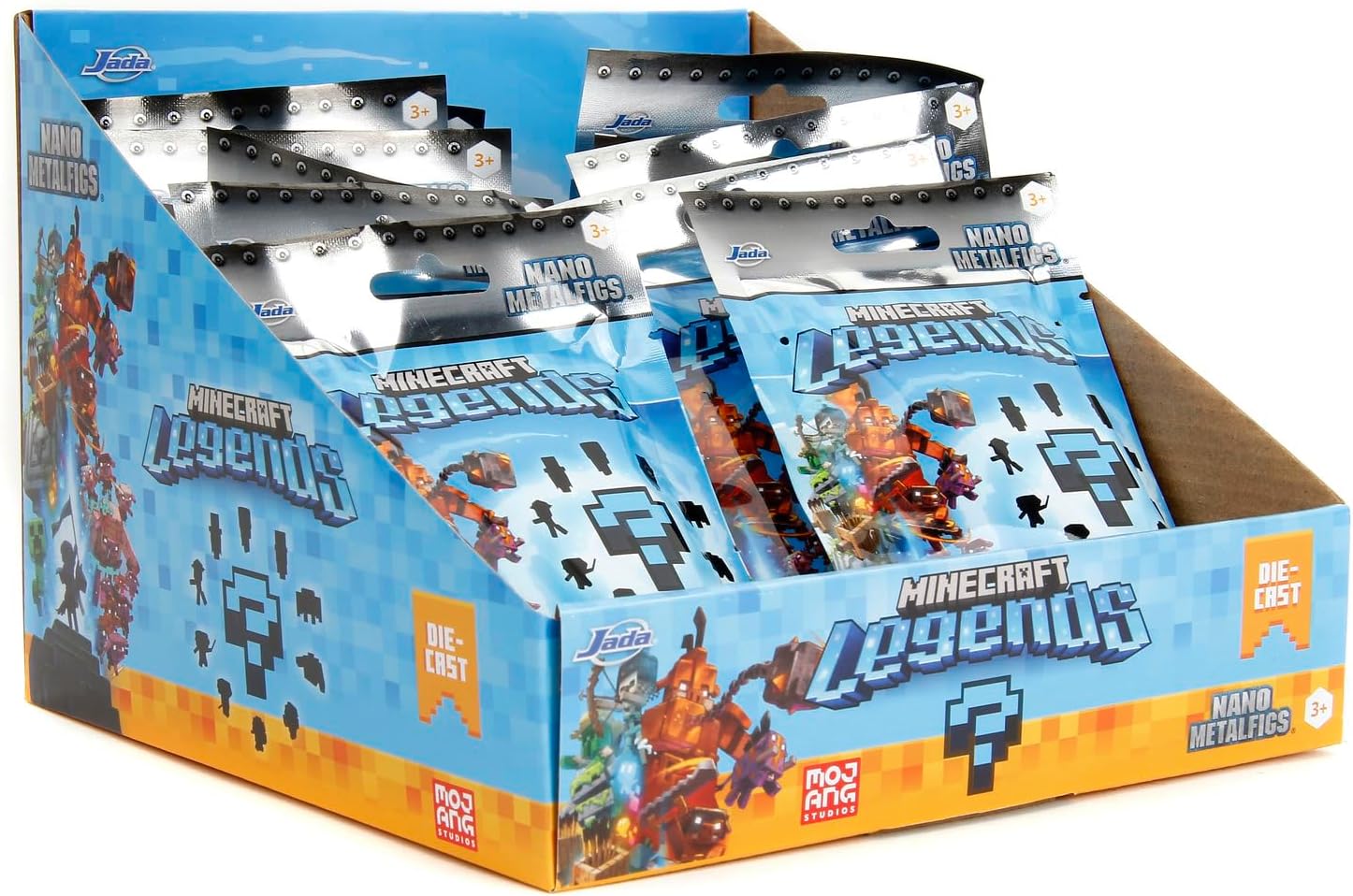 Jada Toys Minecraft Blind Pack Nanofigs Wave 2 (4 cm) - Mystery Box Figure Made of Metal, Collectible Figures Legends Series, from 3 Years, 253261001