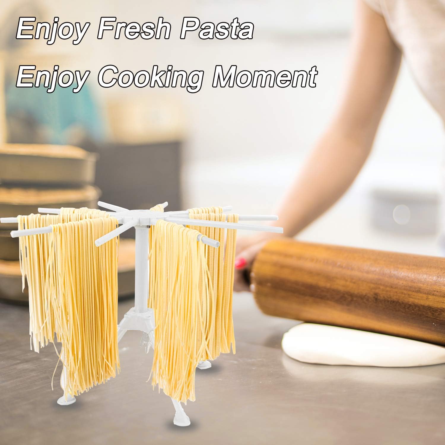Snowyee Pasta Drying Rack, Noodles Collapsible Drying Rack (1PCS)