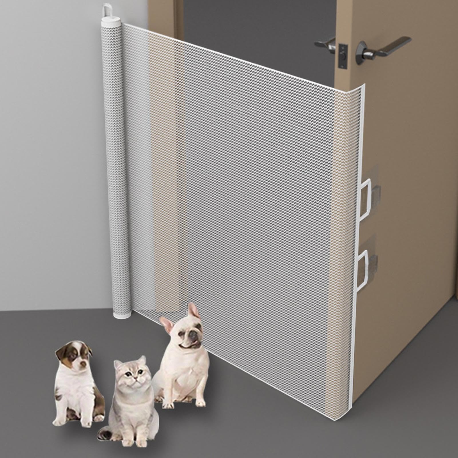 Cancello retrattile per cani, interna, cancello per gatti, senza fori, per cuccioli, gattini, gatti, appartamenti, scale, balcone, passaggio, cucina, piccoli spazi residenti