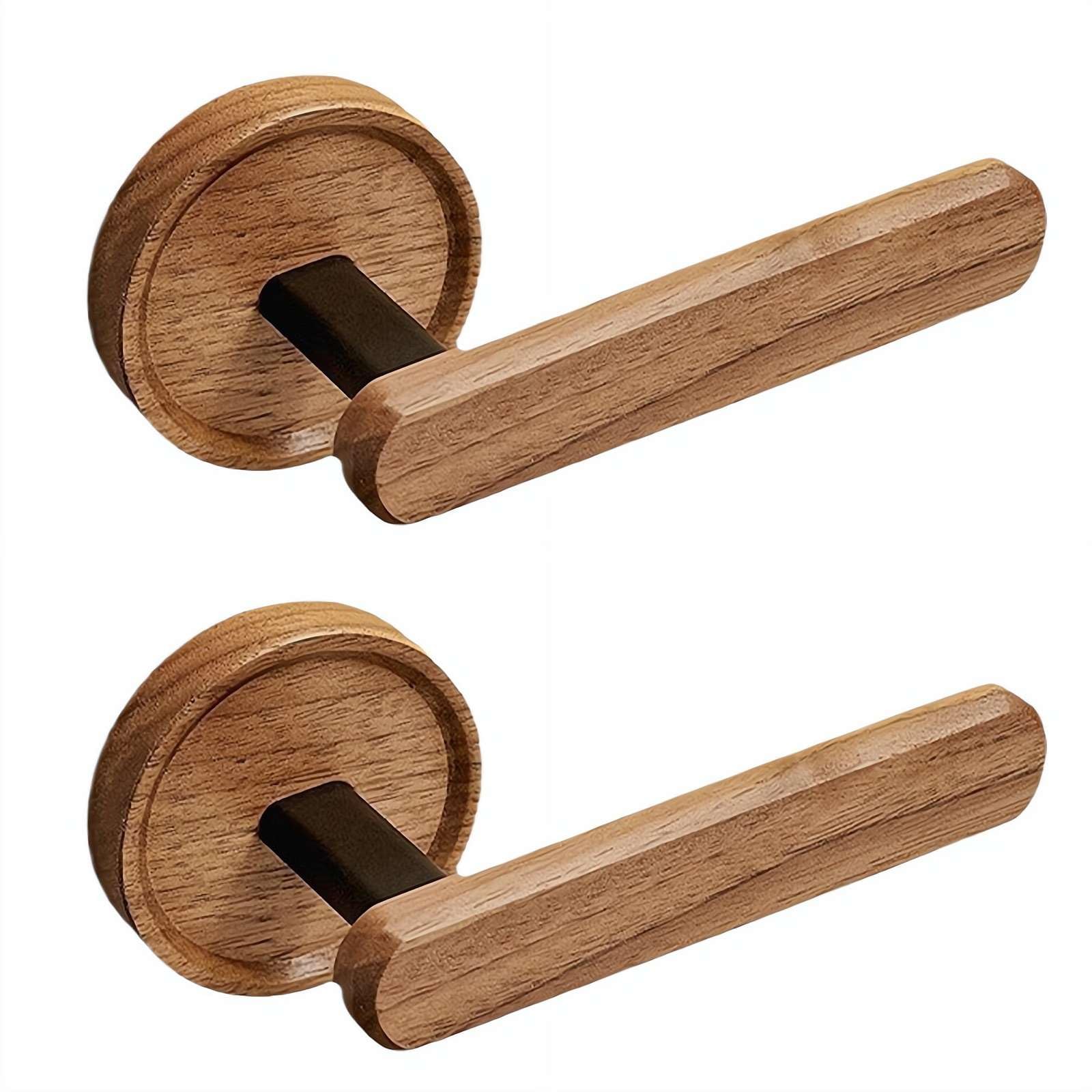 Wooden Curtain Tie Backs- 2pcs Self Adhesive Curtain Holdbacks No Drill With Premium Walnut, Wall Mounted Wood Tiebacks for Curtains Drapes, Rustic Style, Fit Tile/marble/glass/wood Wall