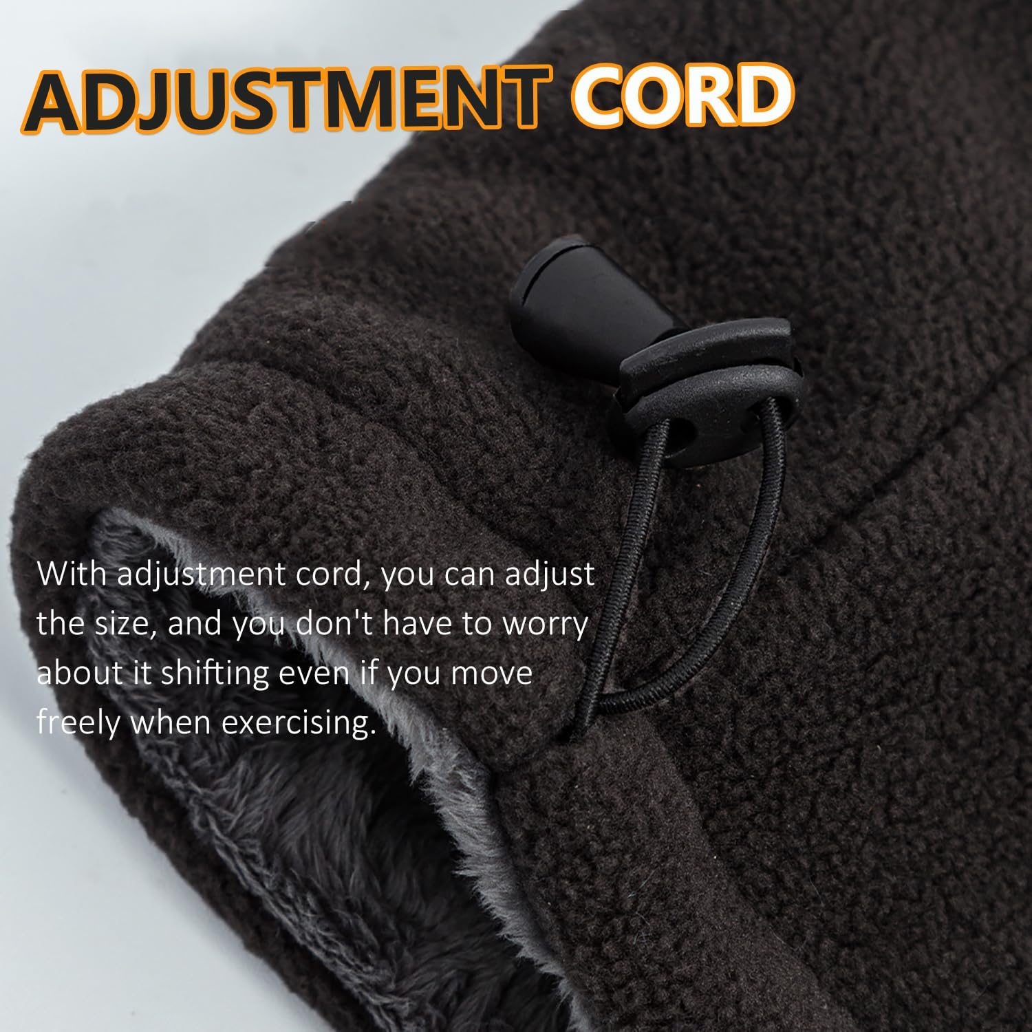 CRAZY SHARK Winter Neck Warmer Fleece - Soft Double Layer Fleece - Thick Thermal Neck Gaiter for Men and Women - Elastic Multifunctional Windproof Scarf for Cycling Motocycle Sports - Image 6