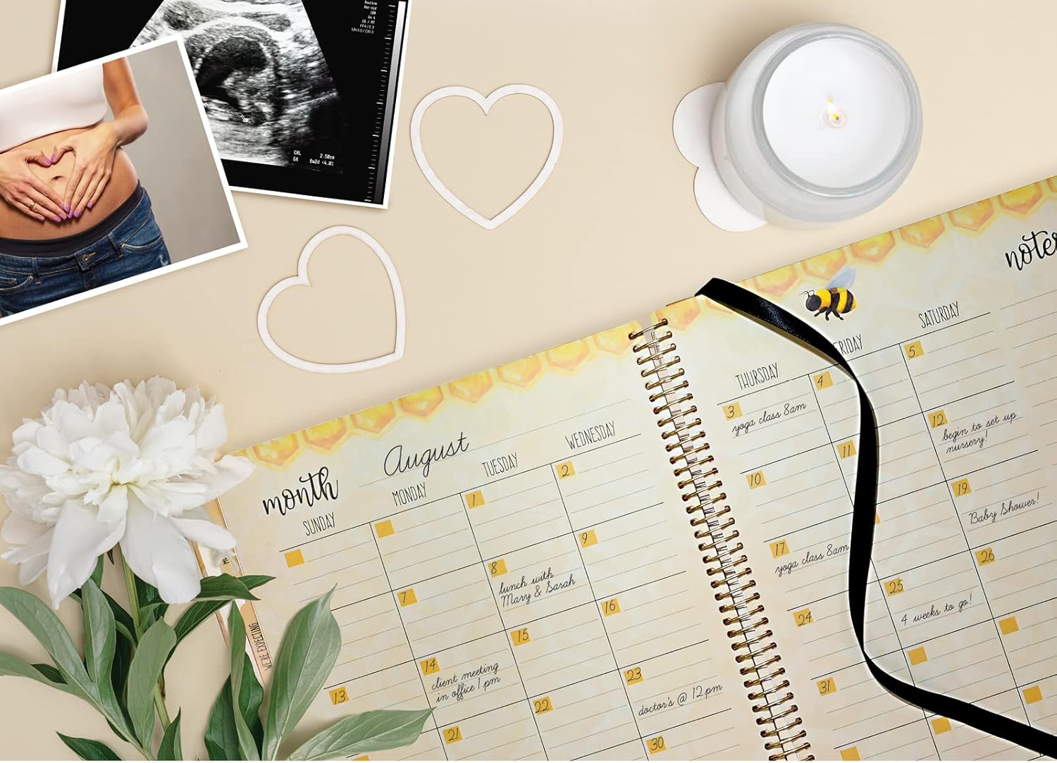 Global Printed Products Premium Hardcover Mommy To Be Pregnancy Planner/Tracking Journal, 8.5" x 11"