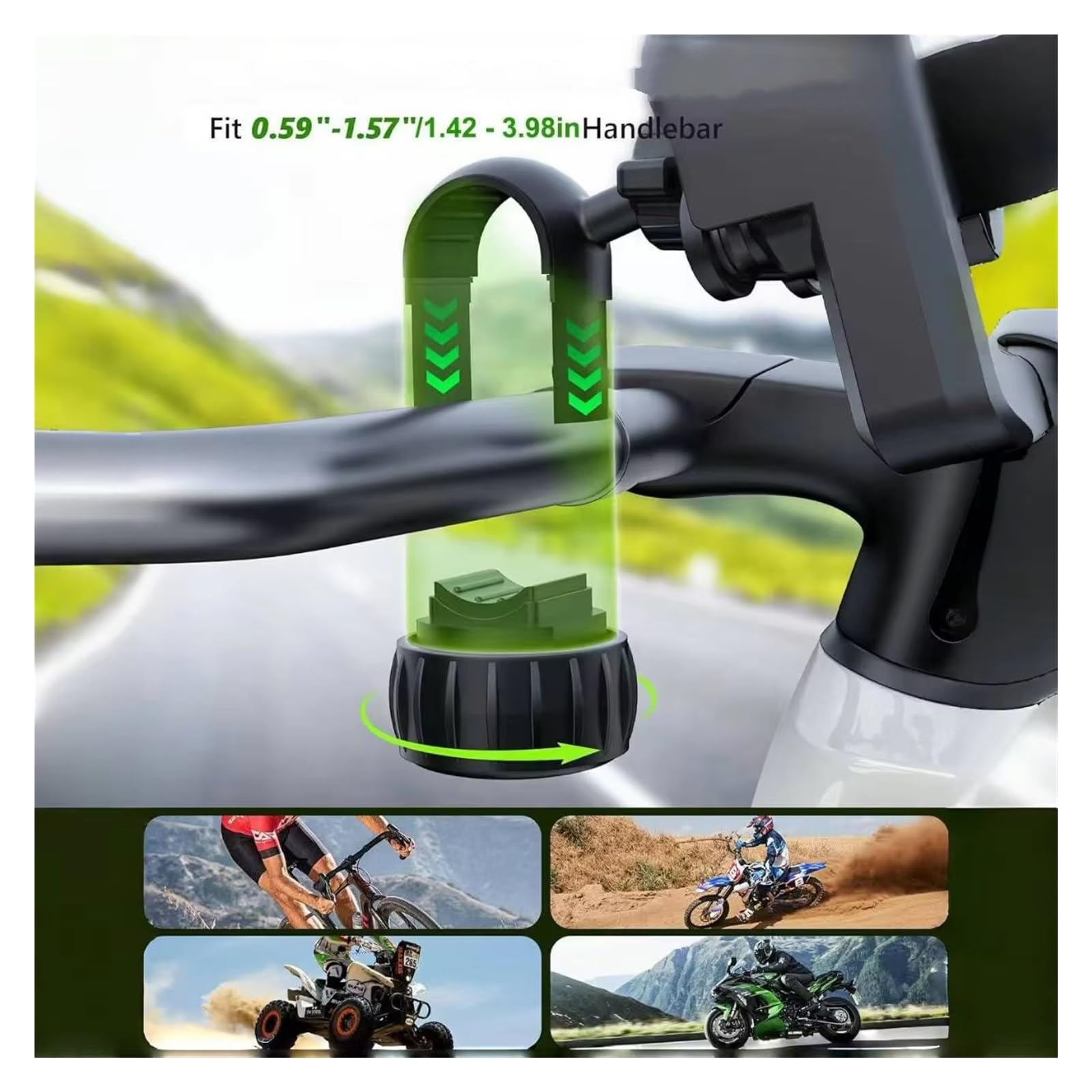 Staffa Navigazione GPS Supporto Per Telefono Bici E Moto Con Smorzatore Vibrazioni Universale Cellulare Regolabile Manubrio Supporto Gps Moto