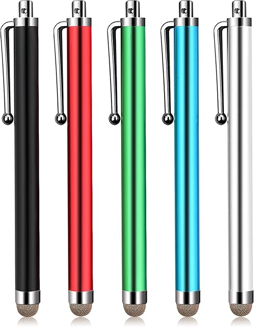 AUZOSL Micro Fiber Tip Stylus Pens for Touch Screen, Ultra Smooth Capacitive Stylus Pen for iPad Pro Air mini iPhone Android Microsoft Surface, 5 Pack