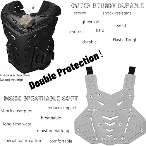 Miniatura 6 de Chaleco de Protección de Cuerpo Ligero para Motocicleta, Armadura para Cuerpo, Protector para Moto de Tierra, Carreras, Ciclismo, Esquí, Motocross