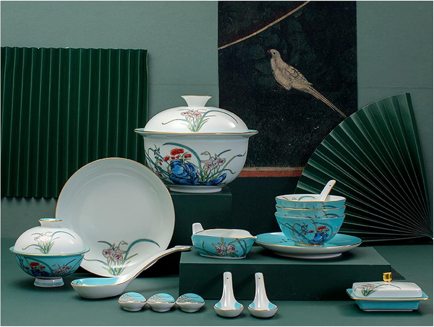 大皿　大盛り皿　孔雀等　3点セット 大皿 大盛り皿 孔雀等 3点セット 大皿 大盛り皿 孔雀等 3点セット 大皿