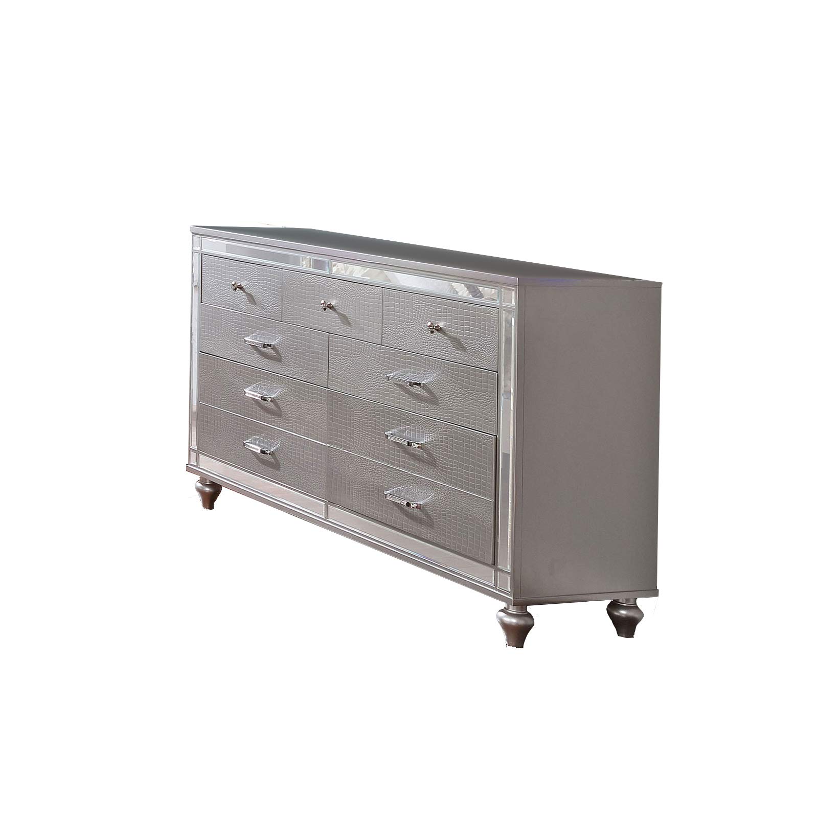 Amazon.com: Benjara , Silver Contemporary Wooden Dresser with Nine Drawers and Turned Legs : Home & Kitchen Amazon.com: Benjara , Silver Contemporary Wooden Dresser with Nine Drawers and Turned Legs : Home & Kitchen