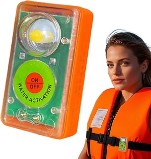 Chaleco salvavidas LED Strobe - Luz de posicionamiento impermeable, equipo de seguridad marina | Accesorio de emergencia resistente al agua marina para navegar en kayak vela hombres mujeres