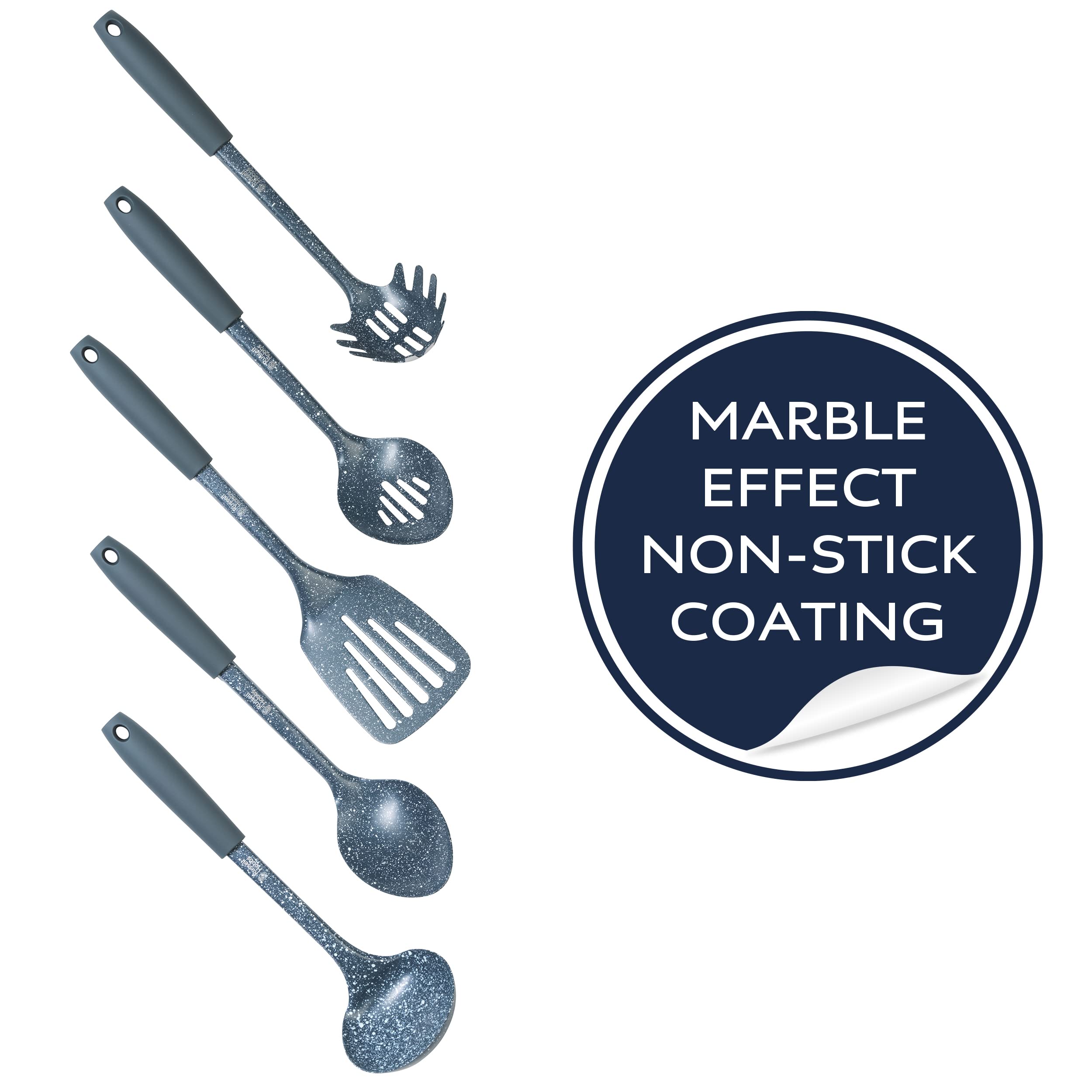 Set Ustensiles De Cuisine Russell Hobbs - 6 Pièces Acier Inoxydable - Avec Support - Design Miroir