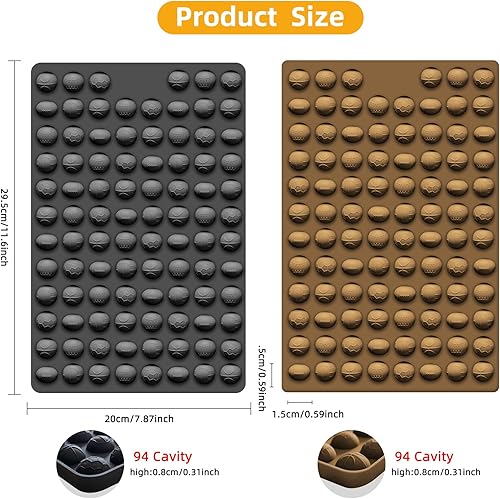 Vista 21 de 2 moldes de silicona, moldes de golosinas para perros, para hornear, moldes antiadherentes para huesos de perro para chocolate, dulces, pudín