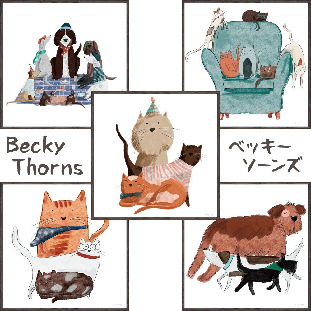 Becky Thornes - Cornice in gel "Playful Dog 1"