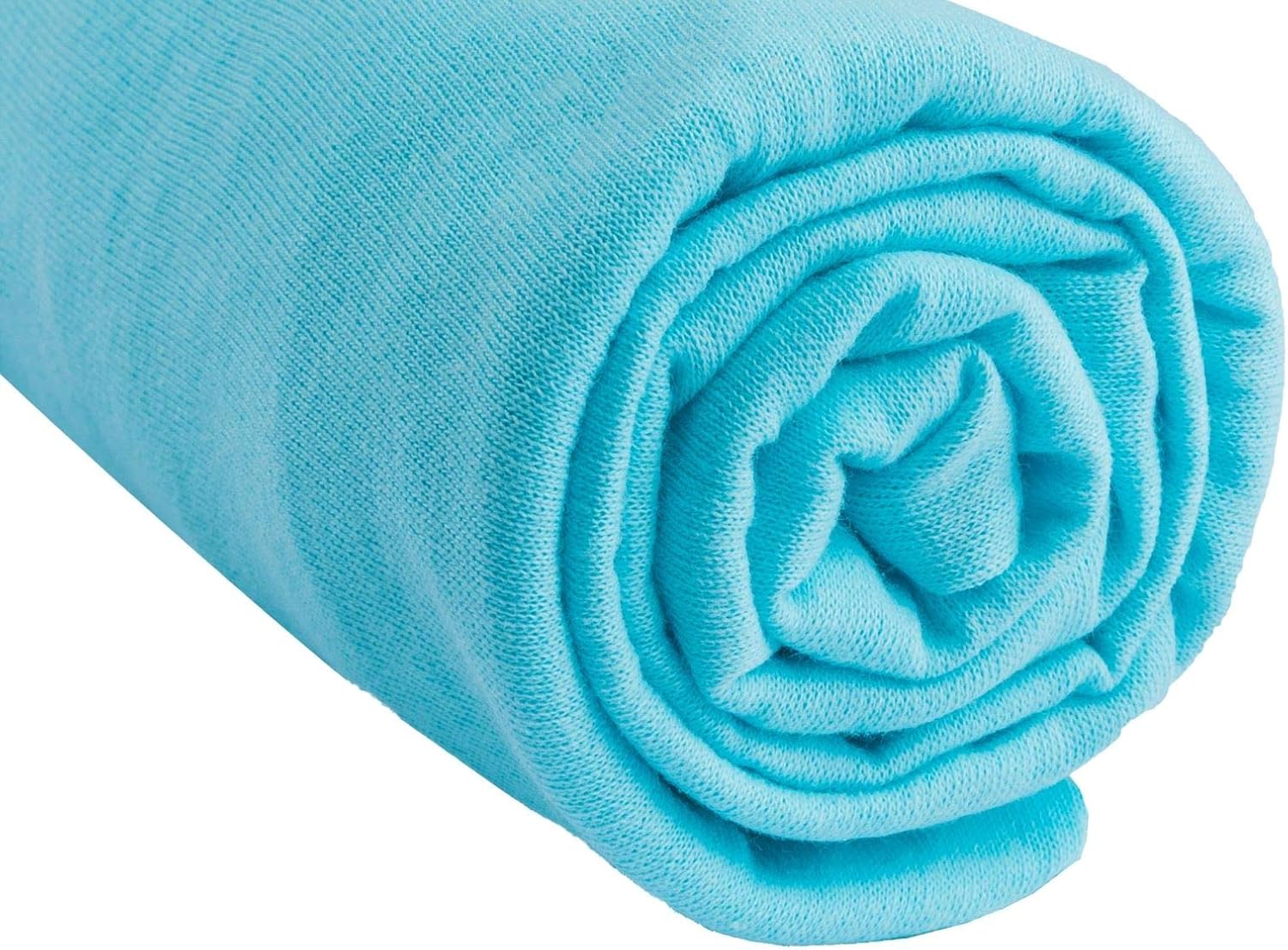 Lot de 3 Draps Housse Coton - 70 x 160 - Aniseed White Turquoise