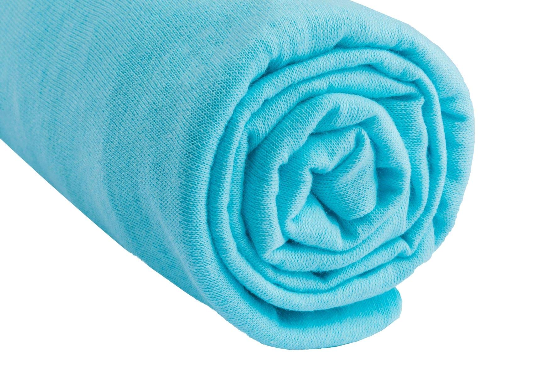 Lot de 3 draps housse Coton - 70x160 - anis blanc turkus