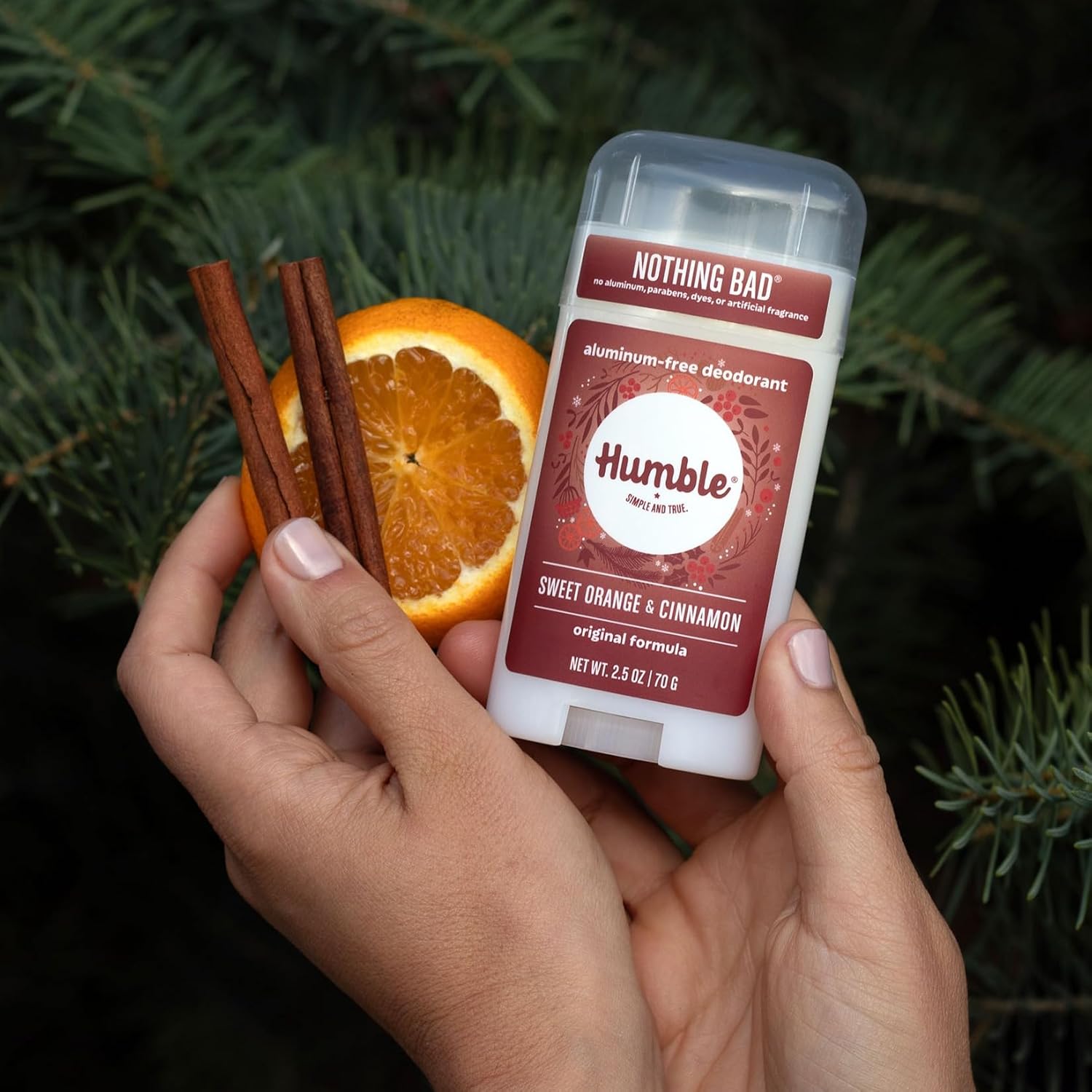 Humble Aluminum-Free Deodorant for Women & Men, Holiday Scents - Baking Soda-Free Natural Deodorant Stick for Sensitive Skin with Essential Oils for Long-Lasting Odor Control, 2.5 Oz (Pack of 3)