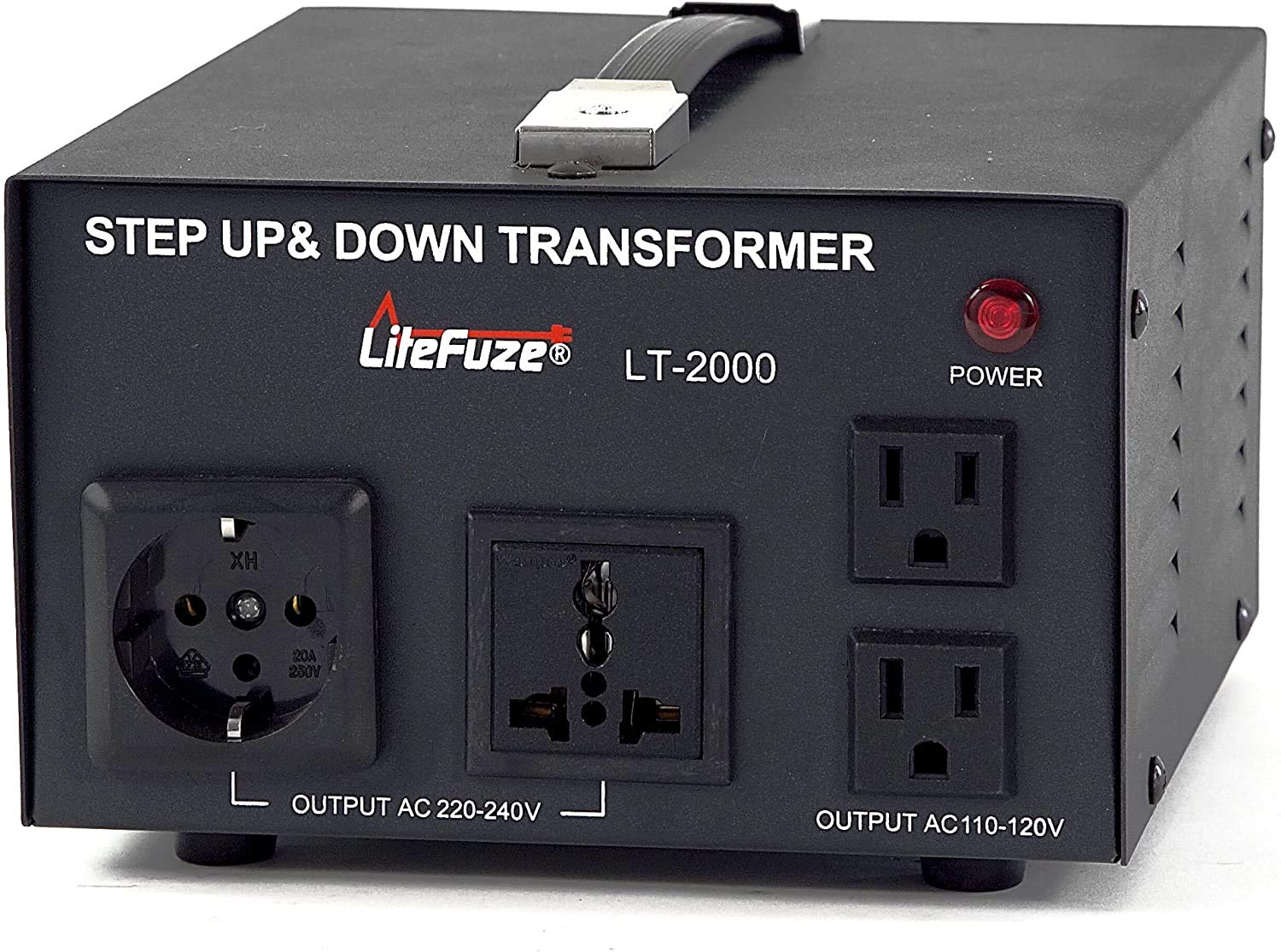 LiteFuze LT Series 2000 Watt Heavy Duty Voltage Converter Transformer