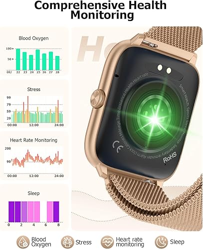 Miniatura 5 de 2025 Smart Watches for Women with Blood Pressure Monitor, 2.06" AMOLED Display, IP68 Waterproof Fitness Tracker, 118 Sports Modes, Heart