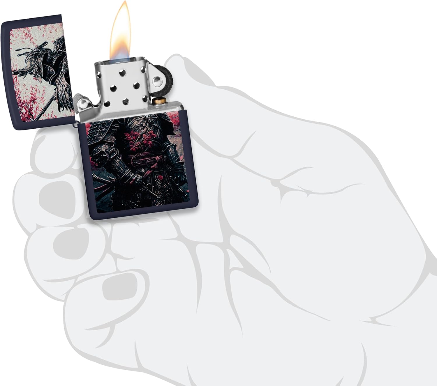 Zippo Lighter: Samurai Warrior - Navy Matte 46624