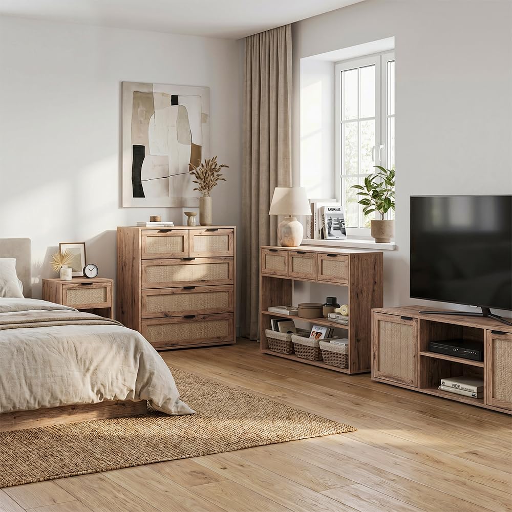 Vicco Comodino camera da letto Elven, Rovere, 47 x 60 cm