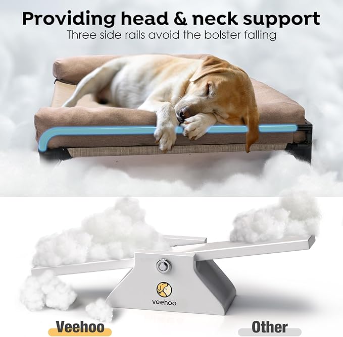 Cama Elevada para Perro Grande con Malla y Borde de Segurida miniatura 5