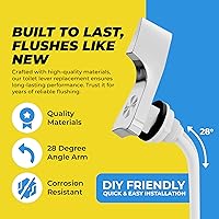 Vista 4 de Palanca de repuestos para palanca de tanque de inodoro estándar americano