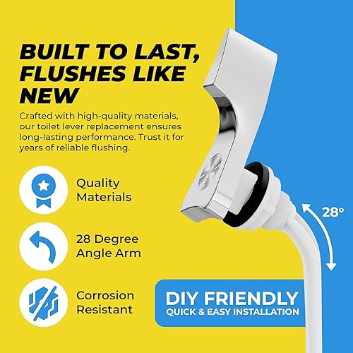 Miniatura 4 de Palanca de repuestos para palanca de tanque de inodoro estándar americano