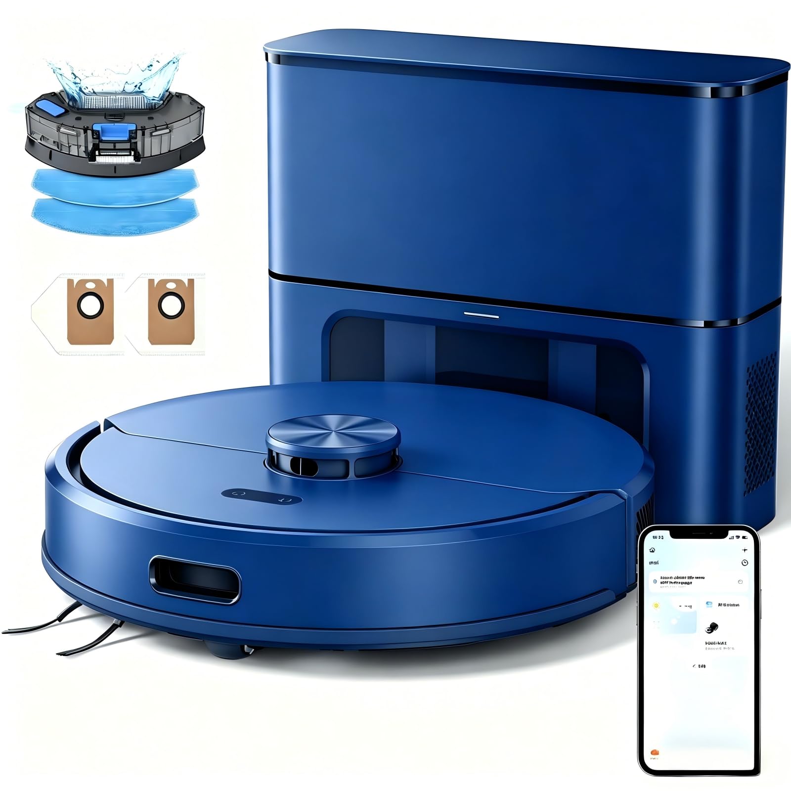 Photo 1 of ***NONFUNCTIONAL FOR PARTS ONLY***
Kilgone Robot Vacuum, Self-Emptying 90-Day Hands-Free Dustbag, App/Alexa/Google Assistant for Pet Hair, Carpet & Hard Floor