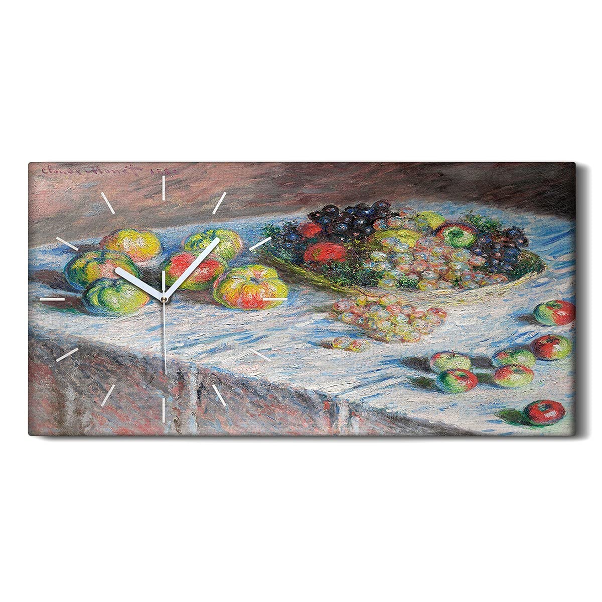 Horloge sur Toile Silencieuse sans Tic-Tac 60x30cm Image Art Mural Salon