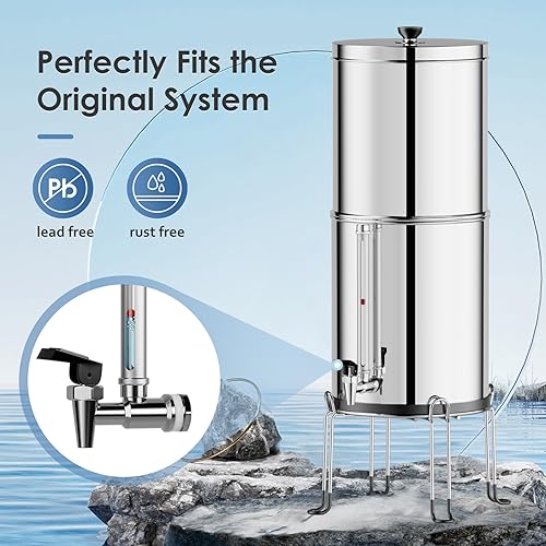 Miniatura 2 de Purewell Espiga de vidrio de visión, espita de repuesto para sistema de filtro de agua Purewell Gravity, compatible con otros sistemas de filtro de